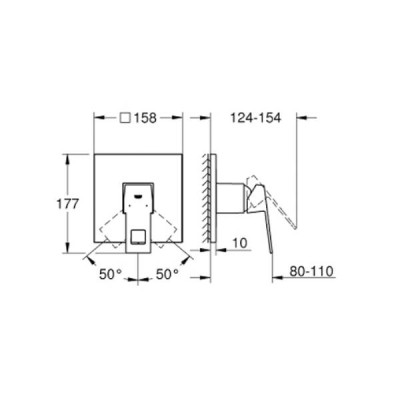Змішувач прихованого монтажу для душу Grohe Eurocube 24061DC0 суперсталь Змішувач прихованого монтажу для душу Grohe Eurocube 24061DC0 суперсталь