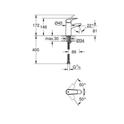 Змішувач для раковини Grohe Bau Flow 23752000 Змішувач для раковини Grohe Bau Flow 23752000