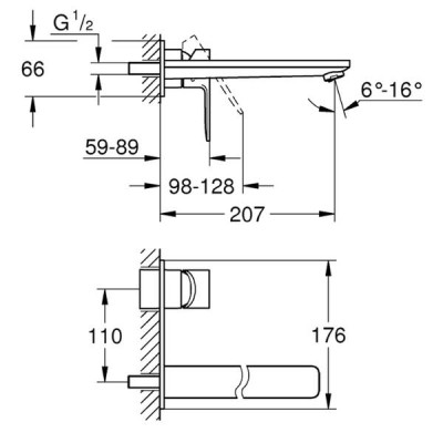 Змішувач прихованого монтажу для раковини Grohe Lineare 23444DC1 суперсталь Змішувач прихованого монтажу для раковини Grohe Lineare 23444DC1 суперсталь