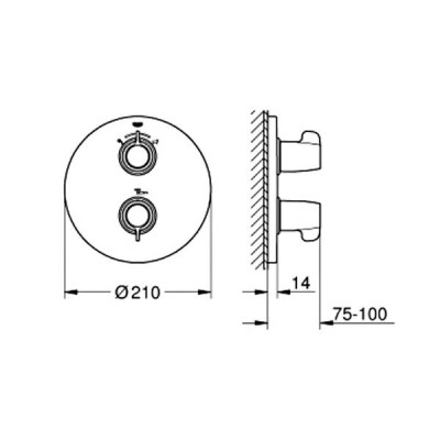 Змішувач прихованого монтажу для ванни/душу Grohe Grohtherm Special 29095000 з термостатом, хром Змішувач прихованого монтажу для ванни/душу Grohe Grohtherm Special 29095000 з термостатом, хром