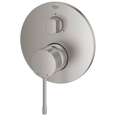 Змішувач прихованого монтажу для ванни/душу Grohe Essence 24092DC1 на 3 положення, суперсталь Змішувач прихованого монтажу для ванни/душу Grohe Essence 24092DC1 на 3 положення, суперсталь