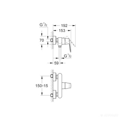 Змішувач для душу Grohe Eurosmart Cosmopolitan 32837000 Змішувач для душу Grohe Eurosmart Cosmopolitan 32837000