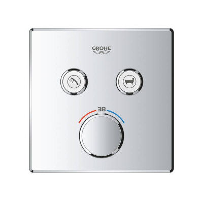 Змішувач прихованого монтажу для душу Grohe Grohtherm SmartControl 29124000 термостатичний на 2 виходи Змішувач прихованого монтажу для душу Grohe Grohtherm SmartControl 29124000 термостатичний на 2 виходи
