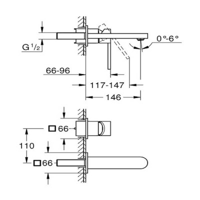 Змішувач прихованого монтажу для раковини Grohe Plus 29303003 Змішувач прихованого монтажу для раковини Grohe Plus 29303003