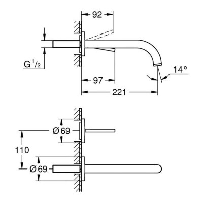 Змішувач прихованого монтажу для раковини Grohe Atrio 19918003 хром Змішувач прихованого монтажу для раковини Grohe Atrio 19918003 хром