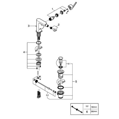 Змішувач для біде Grohe Plus 33241003 хром Змішувач для біде Grohe Plus 33241003 хром
