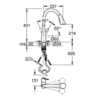 Змішувач для кухні Grohe Zedra 32294002 хром