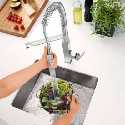 Змішувач для кухні Grohe Eurocube 31395DC0 суперсталь