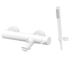 Змішувач для ванни Paffoni Light LIG 023 BO з ручним душем білий мат