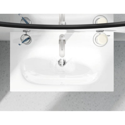 Змішувач для раковини Grohe Plus 23871DC3 M, суперсталь, з донним клапаном Змішувач для раковини Grohe Plus 23871DC3 M, суперсталь, з донним клапаном
