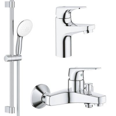 Набір змішувачів для ванни та раковини Grohe Bau Flow UA121624S1 3 в 1