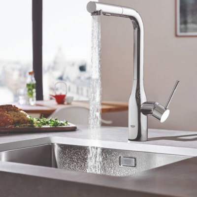 Змішувач для кухні Grohe Essence 30504000 з висувним дворежимним виливом Змішувач для кухні Grohe Essence 30504000 з висувним дворежимним виливом