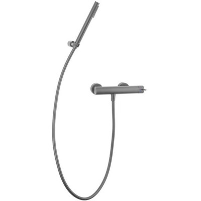 Змішувач для душу Paffoni Light LIG168DMG з душовим набором, колір - mercury grey Змішувач для душу Paffoni Light LIG168DMG з душовим набором, колір - mercury grey