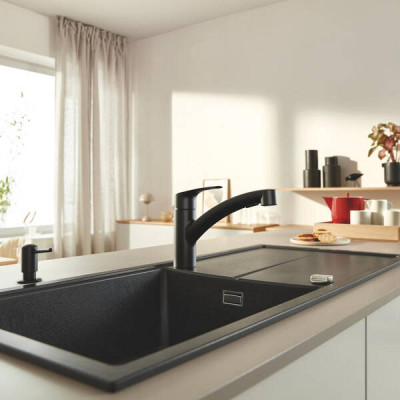 Змішувач для кухні Grohe Eurosmart 303052431 чорний матовий Змішувач для кухні Grohe Eurosmart 303052431 чорний матовий