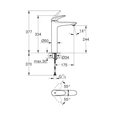Змішувач для раковини Grohe Eurostyle New 23719003 Змішувач для раковини Grohe Eurostyle New 23719003