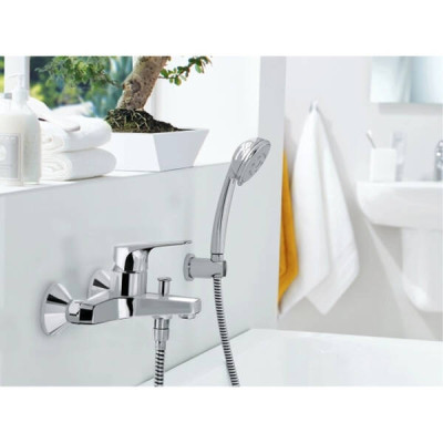 Набір змішувачів для ванної Grohe Bau Flow 121624 S (3 в 1) Набір змішувачів для ванної Grohe Bau Flow 121624 S (3 в 1)