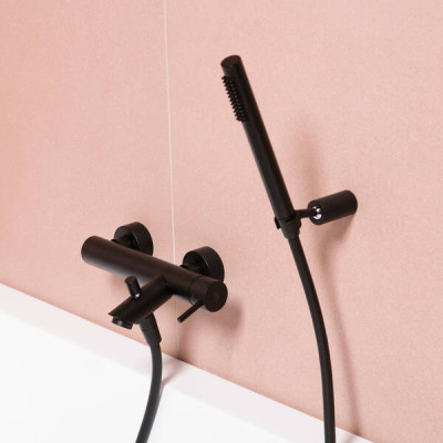 Змішувач для ванни Paffoni Light LIG 023 NO з ручним душем, чорний