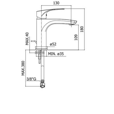 Змішувач для раковини Paffoni Lime LM 071 CR