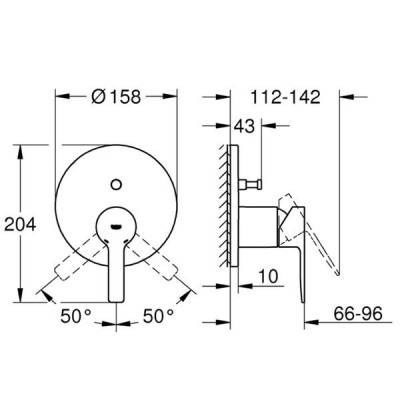 Змішувач прихованого монтажу для ванни/душу Grohe Lineare 24064DC1 Змішувач прихованого монтажу для ванни/душу Grohe Lineare 24064DC1