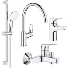 Набір змішувачів для ванни та кухні Grohe Bau Flow UA121640K1