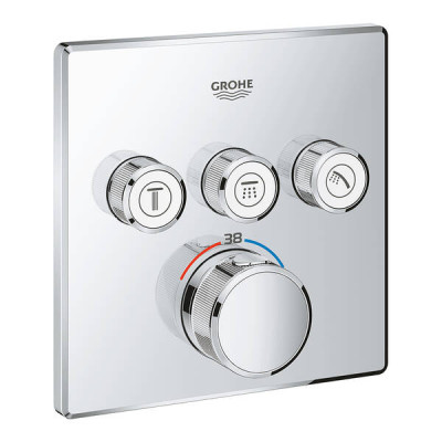 Змішувач прихованого монтажу Grohe Grohtherm SmartControl 29126000 з термостатом (зовнішня частина)
