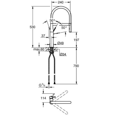 Змішувач для кухні Grohe Essence 30294000 хром Змішувач для кухні Grohe Essence 30294000 хром