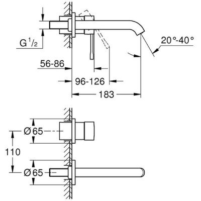 Змішувач прихованого монтажу для раковини Grohe Essence New 29192001 Змішувач прихованого монтажу для раковини Grohe Essence New 29192001