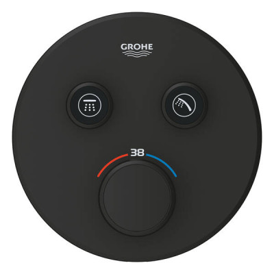 Змішувач прихованого монтажу для душу Grohe Grohtherm SmartControl 29507KF0 з термостатом, на 2 споживачі, чорний Змішувач прихованого монтажу для душу Grohe Grohtherm SmartControl 29507KF0 з термостатом, на 2 споживачі, чорний