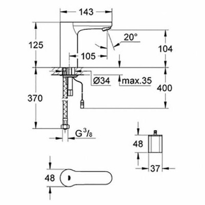 Змішувач для раковини Grohe Eurosmart 36330001