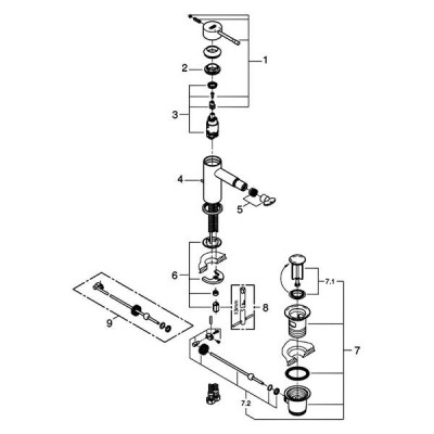 Змішувач для біде Grohe Essence New 32935001 хром Змішувач для біде Grohe Essence New 32935001 хром