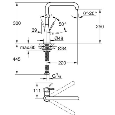 Змішувач для кухні Grohe Essence 30269000 хром