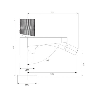 Змішувач для біде Omnires Contour antracite (CT8020AT) Змішувач для біде Omnires Contour antracite (CT8020AT)
