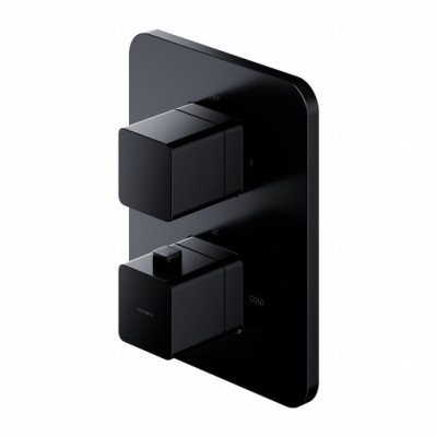 Смеситель для ванны та душу скрытого монтажа Omnires Parma black mat (PM7436BL)
