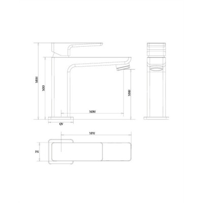 Змішувач для умивальника Omnires Parma white (PM7410CRB) Змішувач для умивальника Omnires Parma white (PM7410CRB)