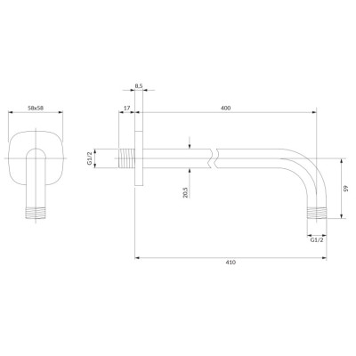 Излив на ванну Omnires Hudson chrome (RA05CR) Излив на ванну Omnires Hudson chrome (RA05CR)