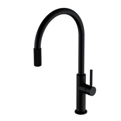 Смеситель для кухни Omnires Switch с функцией фильтра для воды, matt black (SW9057-FD1BL)