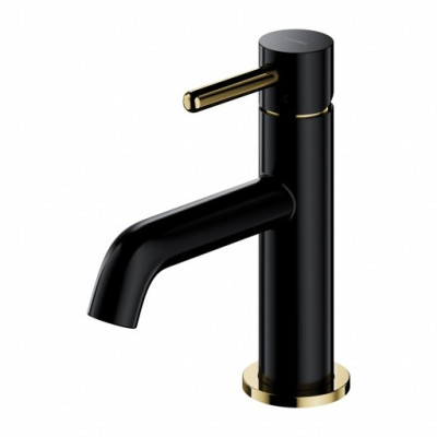 Смеситель для умывальника Omnires Y black/gold (Y1210NBLGL)