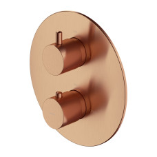Змішувач для ванни та душа прихованого монтажу з термостатом Omnires Y copper brushed (Y1236ROCPB)