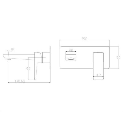 Змішувач для умивальника монтажу Omnires Parma grafit (PM7415GR)