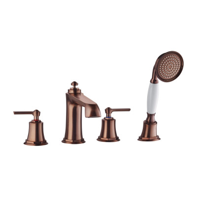 Смеситель для ванны на 4 отверстия Omnires Armance antique copper (AM5232ORB)