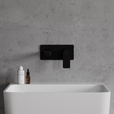 Смеситель для умывальника Omnires Baretti скрытого монтажа, black mat (BA7815BL) Смеситель для умывальника Omnires Baretti скрытого монтажа, black mat (BA7815BL)
