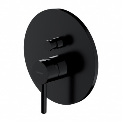 Смеситель для ванны та душу скрытого монтажа Omnires Y black (Y1235BL)
