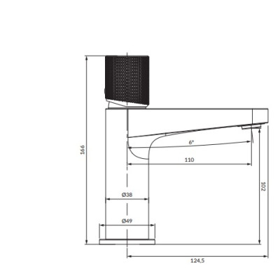 Смеситель для умывальника Omnires Contour anthracite (CT8010AT) Смеситель для умывальника Omnires Contour anthracite (CT8010AT)