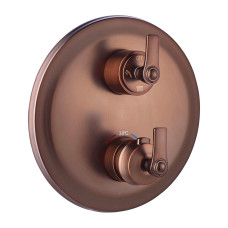 Змішувач для душу та ванни прихованого монтажу Omnires Armance antique copper, з термостатом (AM5238/6ORB)
