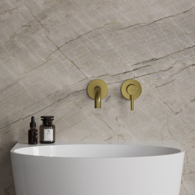Змішувач для умивальника прихованого монтажу Omnires Y brushed brass (Y1215HBSB) Змішувач для умивальника прихованого монтажу Omnires Y brushed brass (Y1215HBSB)