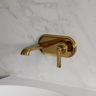 Смеситель для умывальника скрытого монтажа Omnires Armance gold (AM5215GL)