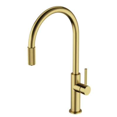 Змішувач для кухни Omnires Switch з функцією фільтра для води, brushed brass (SW9057BSB)
