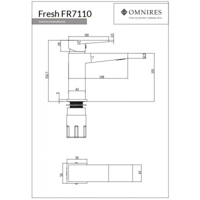 Смеситель для умывальника Omnires Fresh chrome (FR7110CR)