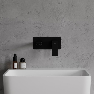 Змішувач для умивальника прихованого монтажу Omnires Parma black mat (PM7415BL) Змішувач для умивальника прихованого монтажу Omnires Parma black mat (PM7415BL)