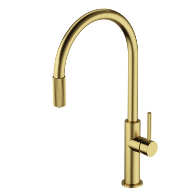 Змішувач для кухни Omnires Switch з функцією фільтра для води, brushed brass (SW9057-FD1BSB)